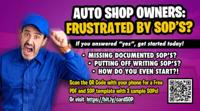 Auto Shop Showcase Postcard Mailer Ad