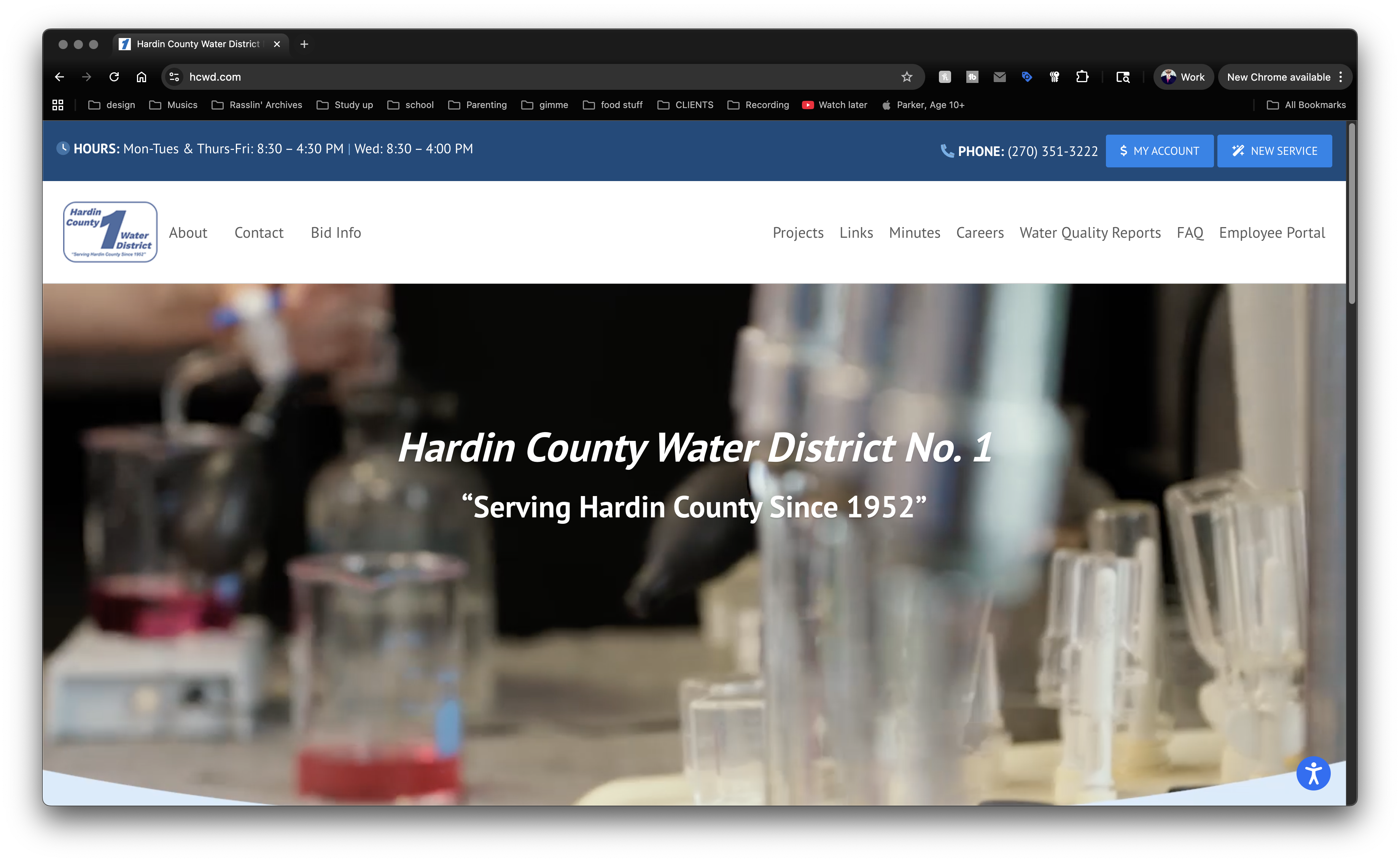 Website Redesign for Hardin County Water District Number One