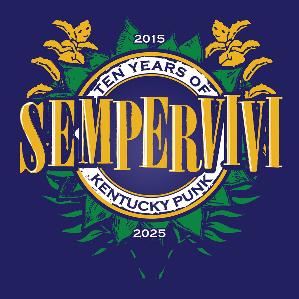 Kentucky flag shirt design for Lexington, KY punk rock band Sempervivi