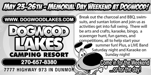 Dogwood Lakes Memorial Day Newspaper Ad