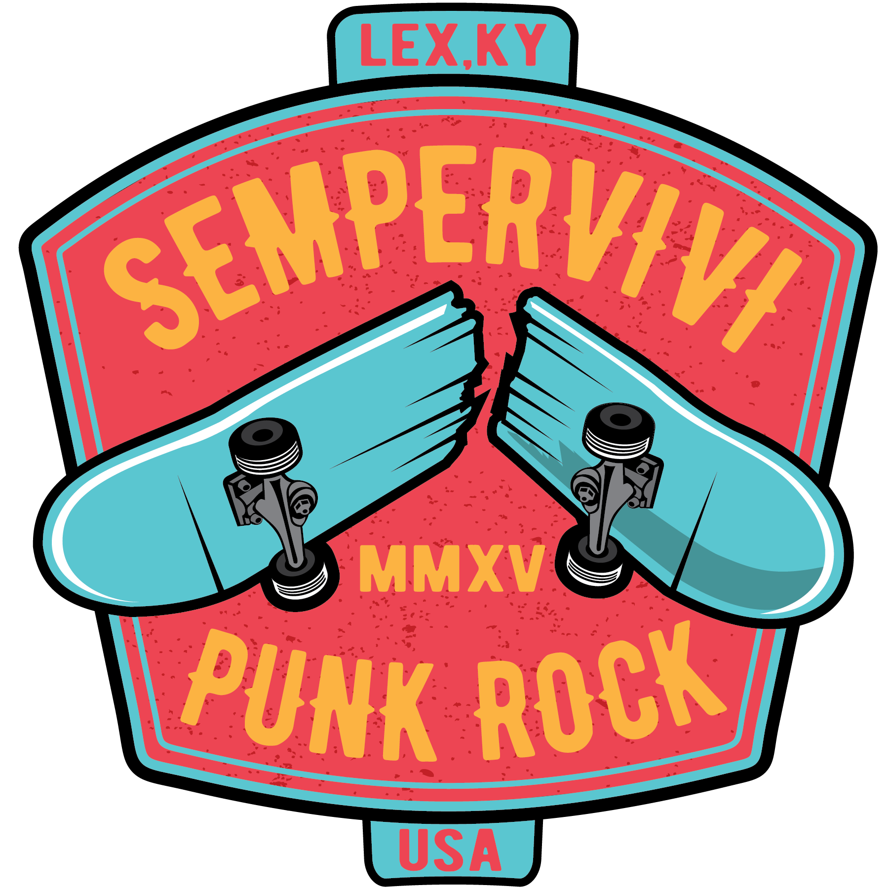 Sempervivi Skateboard Sticker (Melon)