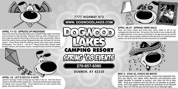 Dogwood Lakes Spring Events Newspaper Ad