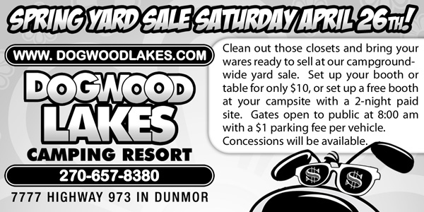 Dogwood Lakes Spring Yard Sale Newspaper Ad