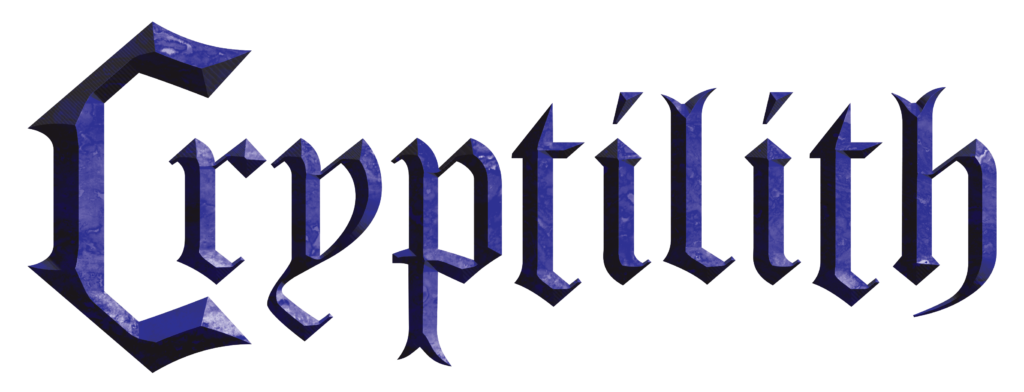 Cryptilith metal band logo design