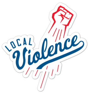 Local Violence band sticker design