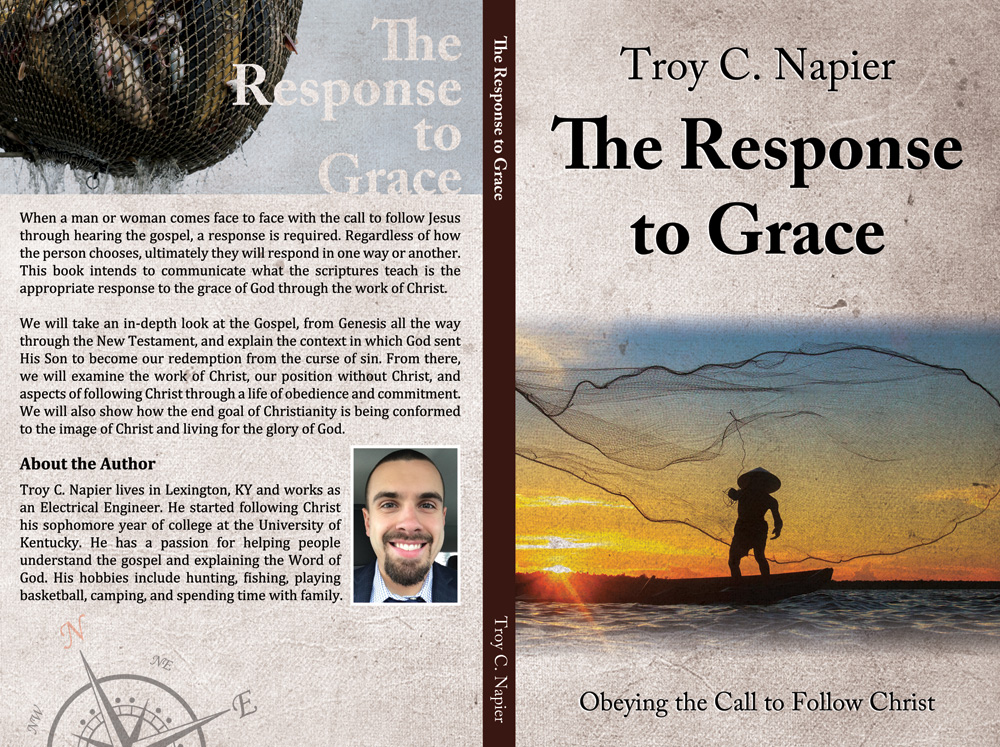 Book jacket art for Response to Grace - Kentucky Christian book cover design