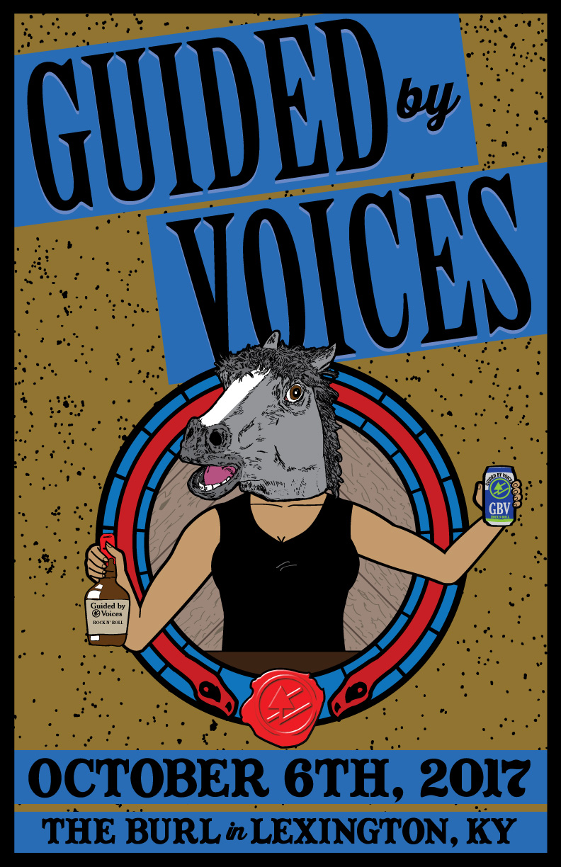 Custom concert poster design for Guided by Voices band